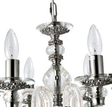 "Cotern" 6-Light Black Nickel Clear Crystal Chandelier