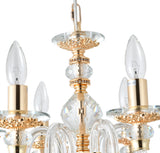 "Cotern" 6-Light Gold Clear Crystal Chandelier