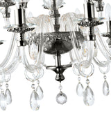 "Cotern" 15-Light Black Nickel Clear Crystal Chandelier