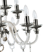 "Cotern" 15-Light Black Nickel Clear Crystal Chandelier