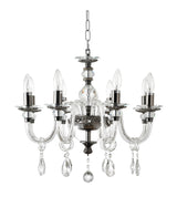 "Cotern" 8-Light Black Nickel Clear Crystal Chandelier