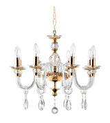 "Cotern" 8-Light Gold Clear Crystal Chandelier