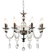"Cotern" 8-Light Black Nickel Clear Crystal Chandelier