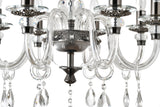 "Cotern" 8-Light Black Nickel Clear Crystal Chandelier
