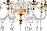 "Cotern" 8-Light Gold Clear Crystal Chandelier