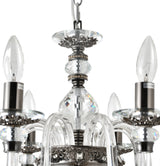 "Cotern" 8-Light Black Nickel Clear Crystal Chandelier