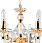 "Cotern" 8-Light Gold Clear Crystal Chandelier