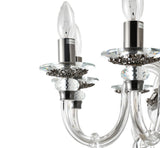 "Cotern" 8-Light Black Nickel Clear Crystal Chandelier