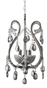 "Lopo" 3-Light Black Nickel with Smoked Crystal Chandelier