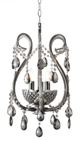 "Lopo" 3-Light Black Nickel with Smoked Crystal Chandelier