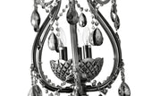 "Lopo" 3-Light Black Nickel with Smoked Crystal Chandelier