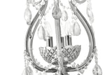 "Lopo" 3-Light Chrome with Clear Crystal Chandelier