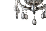 "Lopo" 3-Light Black Nickel with Smoked Crystal Chandelier