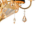 "Vici" 6 Light Black and Gold Chandelier