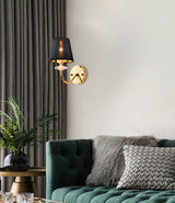 "Vici" 1-Light Black and Gold Wall Lamp
