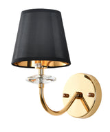"Vici" 1-Light Black and Gold Wall Lamp