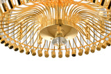 "Lino" 12-Light Brass with Clear Crystals Chandelier