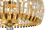 "Lino" 12-Light Brass with Clear Crystals Chandelier
