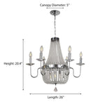 "Kello" 9-Light Chrome Clear Crystal Chandelier