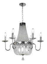 "Kello" 9-Light Chrome Clear Crystal Chandelier