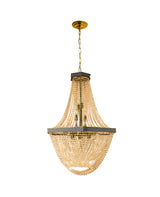 "Diem" 24-Light Bronze Champagne Crystal Chandelier