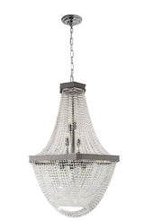 "Diem" 24-Light Black Nickel Clear Crystal Chandelier