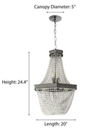 "Diem" 9-Light Black Nickel Clear Crystal Chandelier