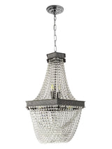 "Diem" 9-Light Black Nickel Clear Crystal Chandelier