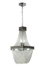 "Diem" 9-Light Black Nickel Clear Crystal Chandelier