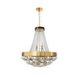 "Tela" 8-Light Gold Clear Crystal Chandelier