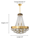"Tela" 8-Light Gold Clear Crystal Chandelier
