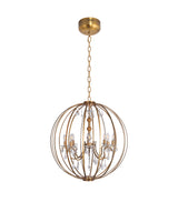 "Tera" 8-Light Bronze Clear Crystal Chandelier