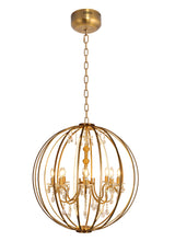 "Tera" 8-Light Bronze Clear Crystal Chandelier