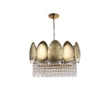 "Jero" 4-Light Gold Clear Crystal Chandelier