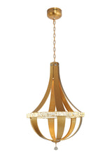 "Kurto" LED Light Gold Clear Crystal Chandelier