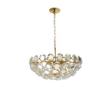 "Heyra" 9-Light Gold Clear Crystal Chandelier