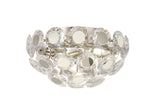 "Heyra" 4-Light Chrome Clear Crystal Flushmount