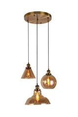"Latro" 3-Light Bronze Pendant