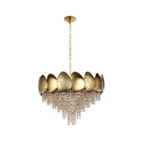 "Jero" 10-Light Gold Champagne Crystal Chandelier