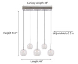 "Saut" 5-Light White Pendant