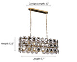 "Heyra" 12-Light Gold Clear Crystal Chandelier