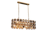 "Heyra" 12-Light Gold Clear Crystal Chandelier