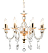 "Cotern" 8-Light Gold Clear Crystal Chandelier