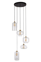 "Porta" 5-Light Clear Pendant ( C8 )