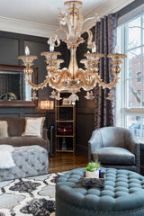 Murano "Cogito" 6-Light Cream Chandelier