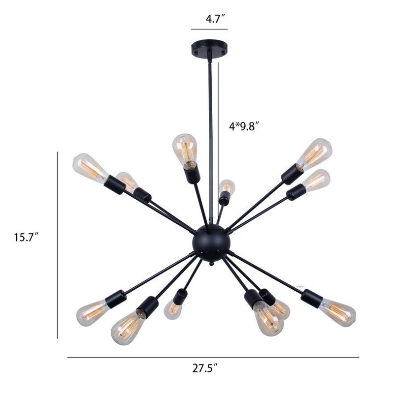 "Sparse" 12-Light Chandelier - Interna Lighting