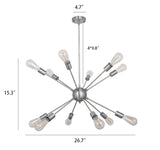 "Sparse" 12-Light Chandelier ( D6 )