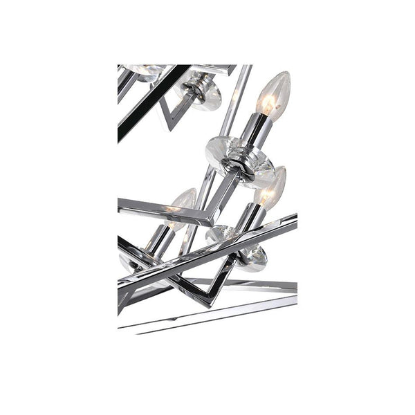 12 Light Chandelier with Chrome Finish - Neoluxe Lighting