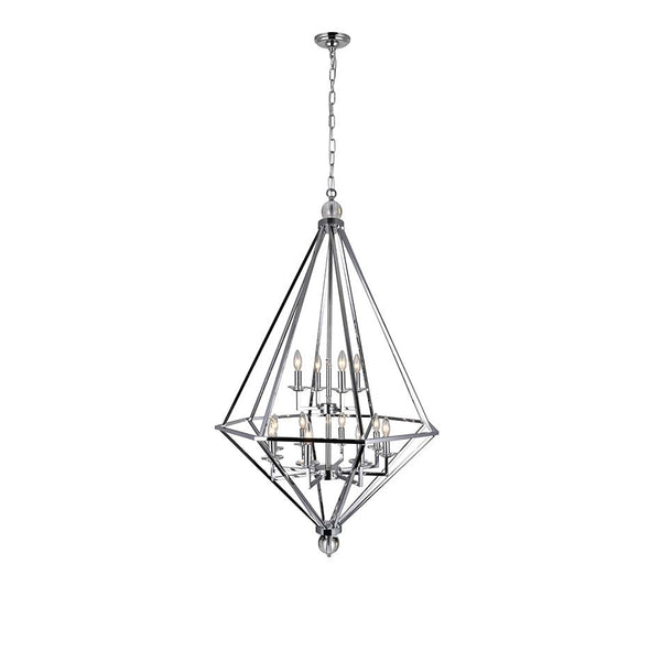 12 Light Chandelier with Chrome Finish - Neoluxe Lighting