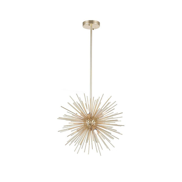6 Light Chandelier with Gold Leaf Finish - Neoluxe Lighting